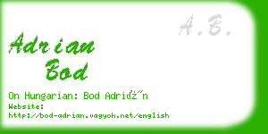 adrian bod business card